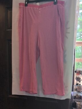 Women's Coral Striped Pull-On Bottoms